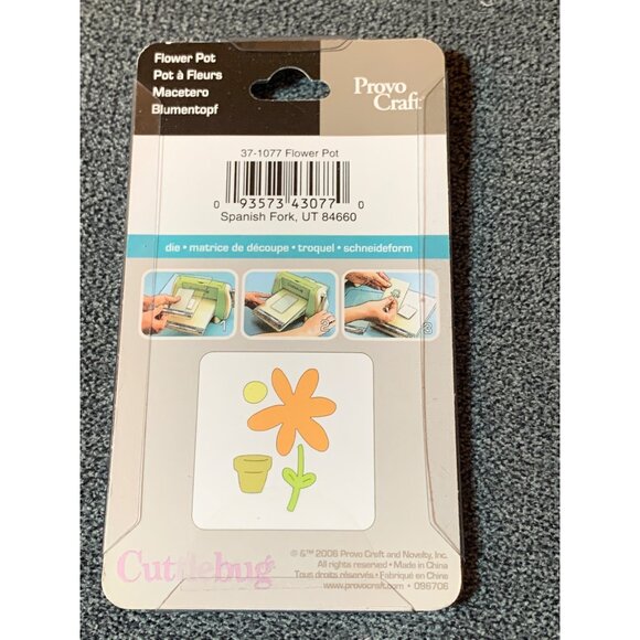 Cuttlebug Die Flower Pot David Walker Studios By Provo Craft 1 Die Matrice Scrap - Picture 3 of 4